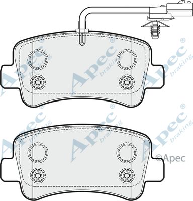 APEC BRAKING Bremžu uzliku kompl., Disku bremzes PAD1781